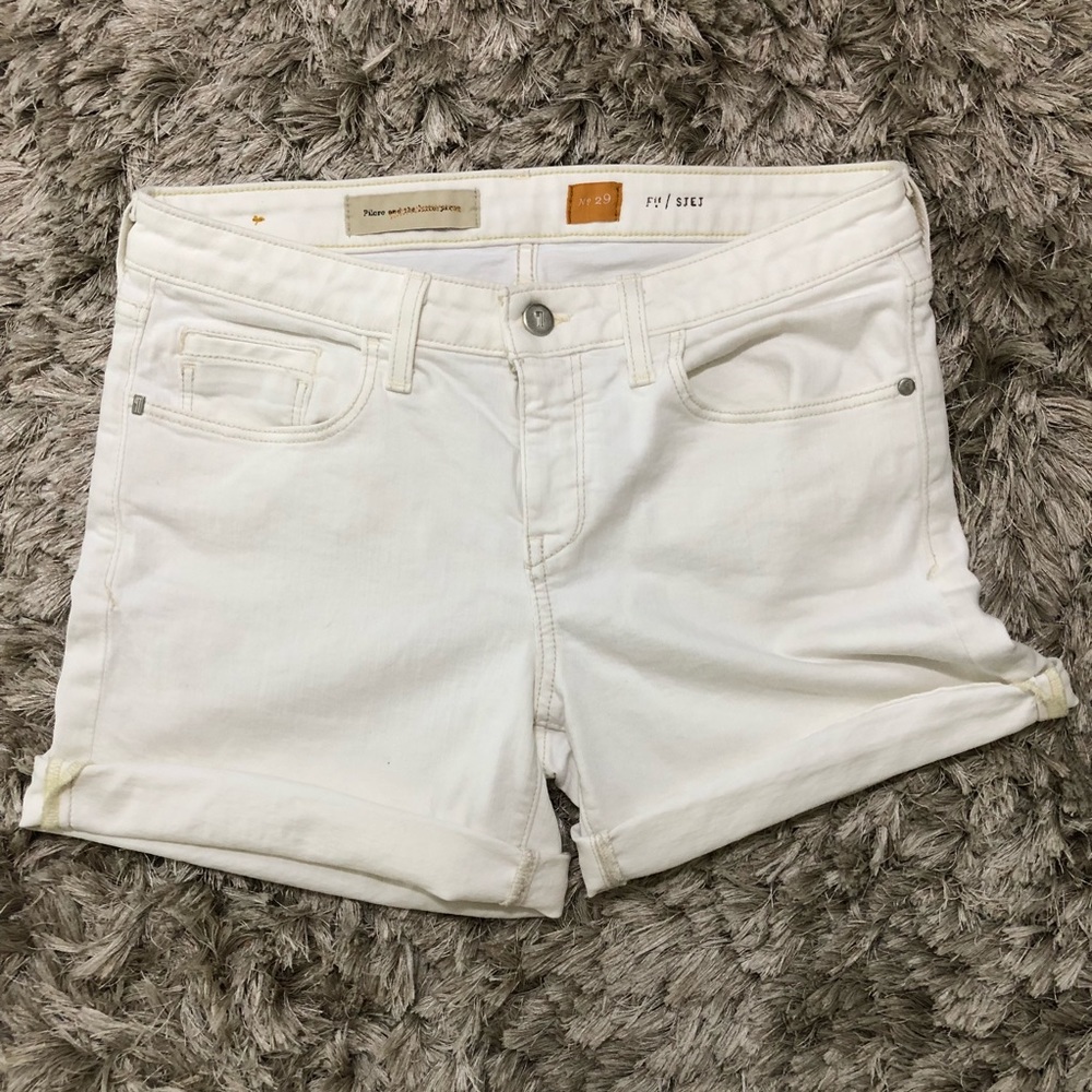 Anthropologie / Pilcro | White Denim Shorts